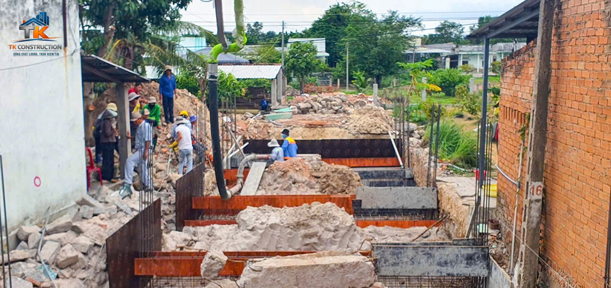 Nhà cấp 4 mái bằng ốp đá