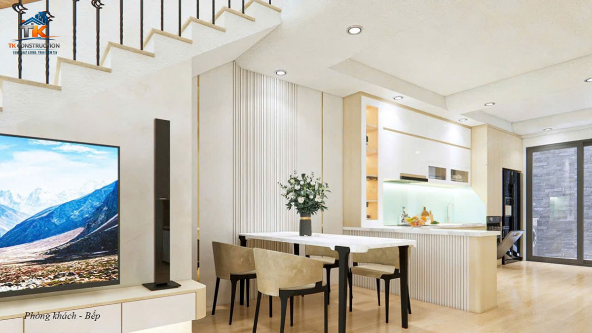 Nội thất phòng khách thông tầng