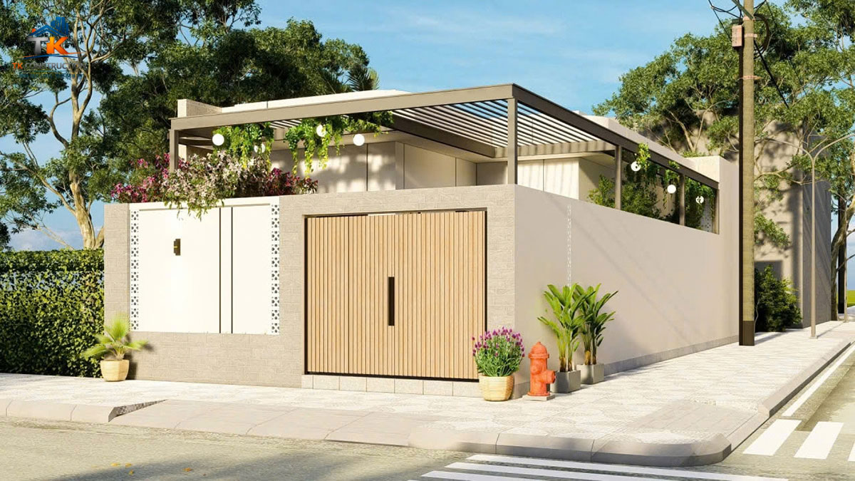 Nhà cấp 4 mái bằng hiện đại